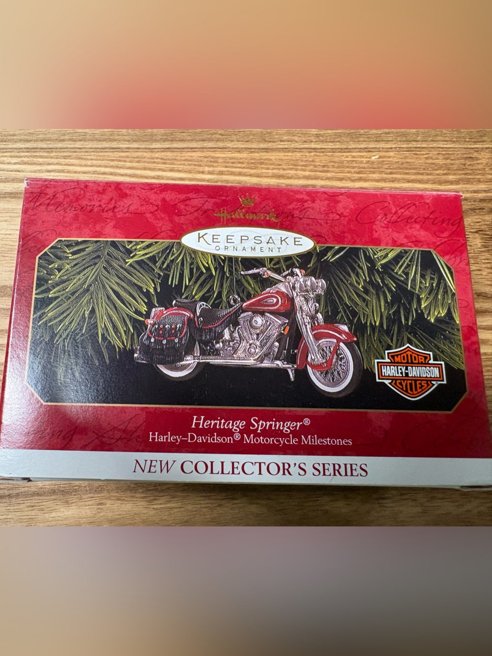 Hallmark Keepsake Ornament - Harley-Davidson Red Heritage Springer Motorcycle
